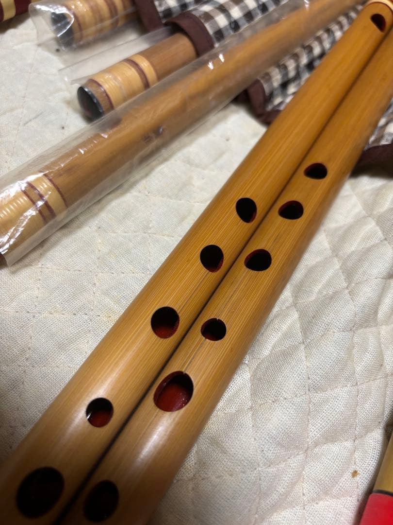 篠笛　８菅　ケース付き