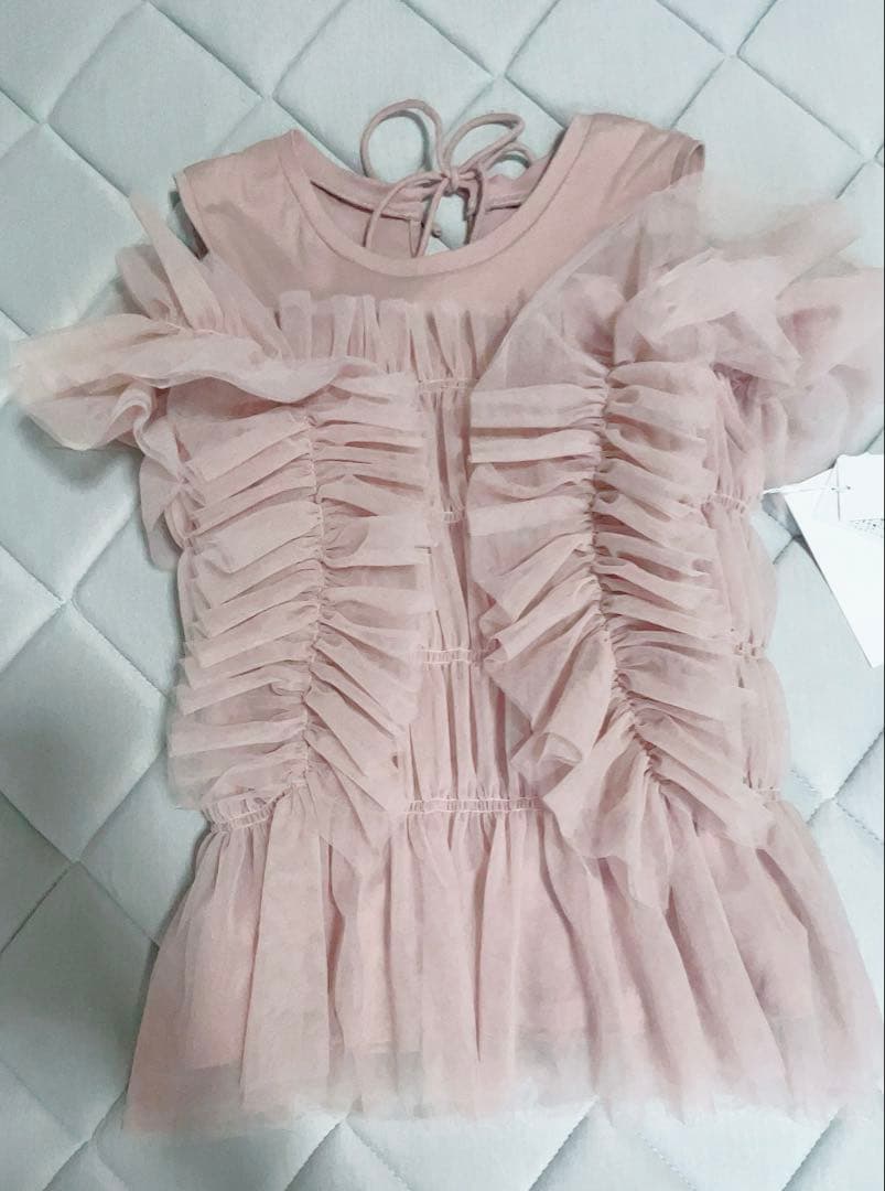 FRAY I.D チュールコンビ2wayトップス　ピンク