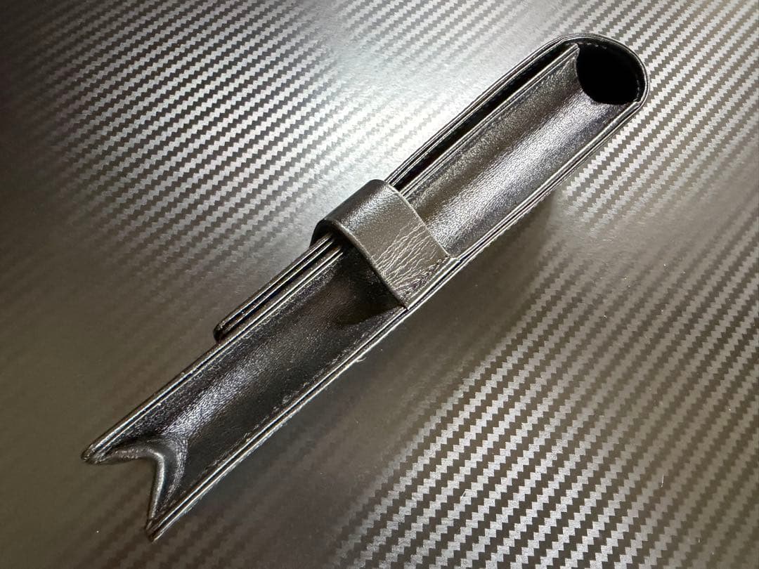 極美品 モンブラン シエナ 2本差し レザーペンケース ブラック