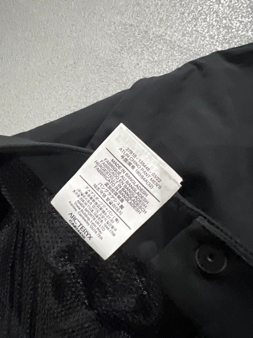 パンツ ARC'TERYX draping ATLIN CHINO PANT black