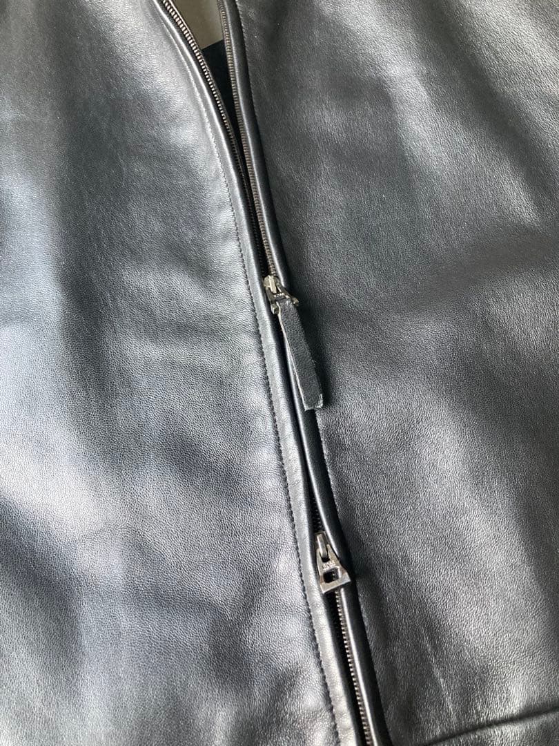 【美品】HUGO BOSS レザージャケット シングルライダース ブラック