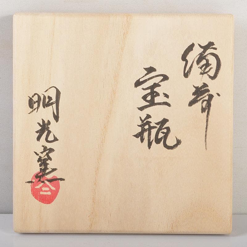 煎茶道具　備前焼　明光窯　蓮根摘蓮葉　宝瓶　急須　共箱　D　R6438