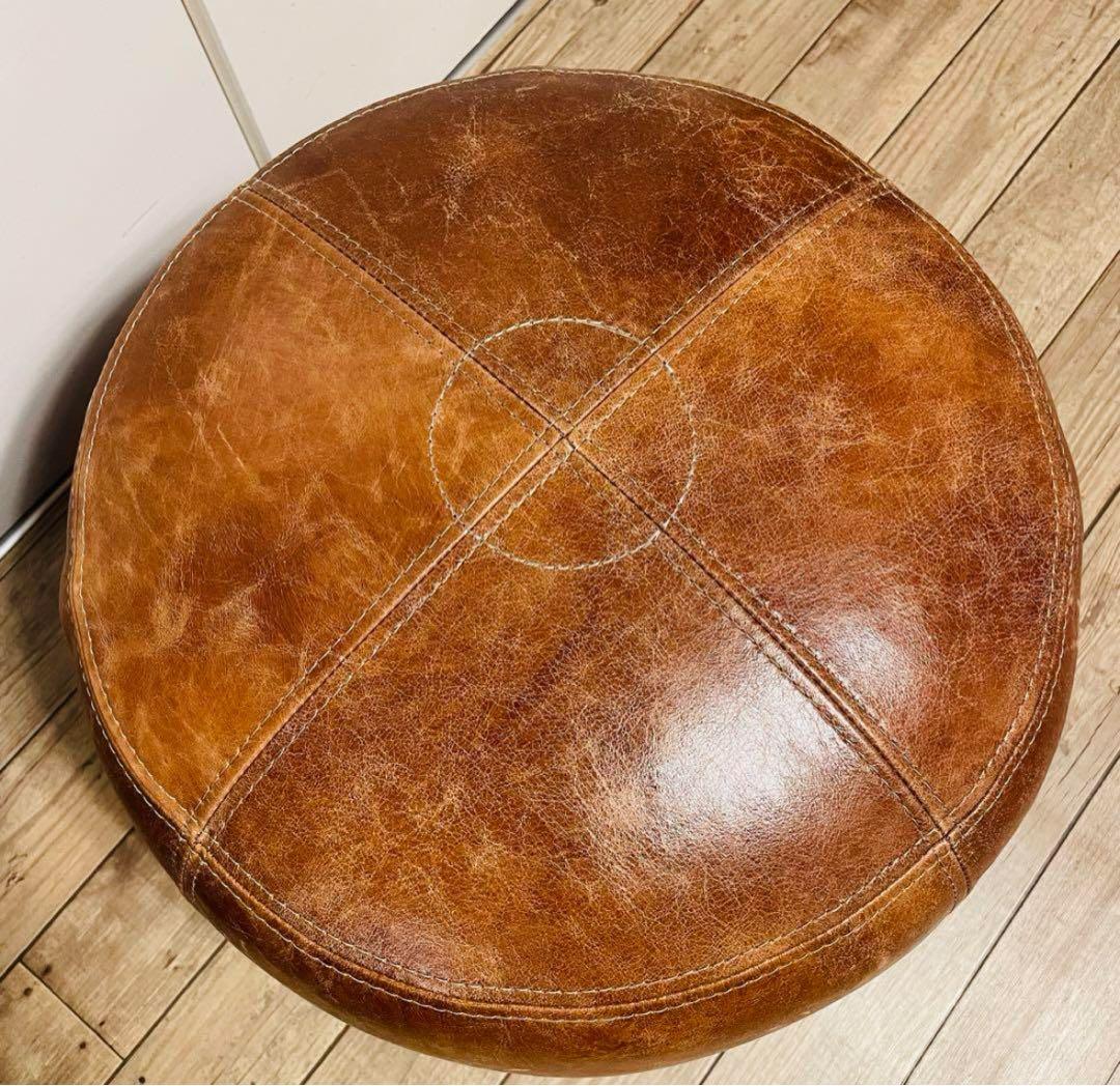 【良品】アクメファニチャー オーク レザースツール