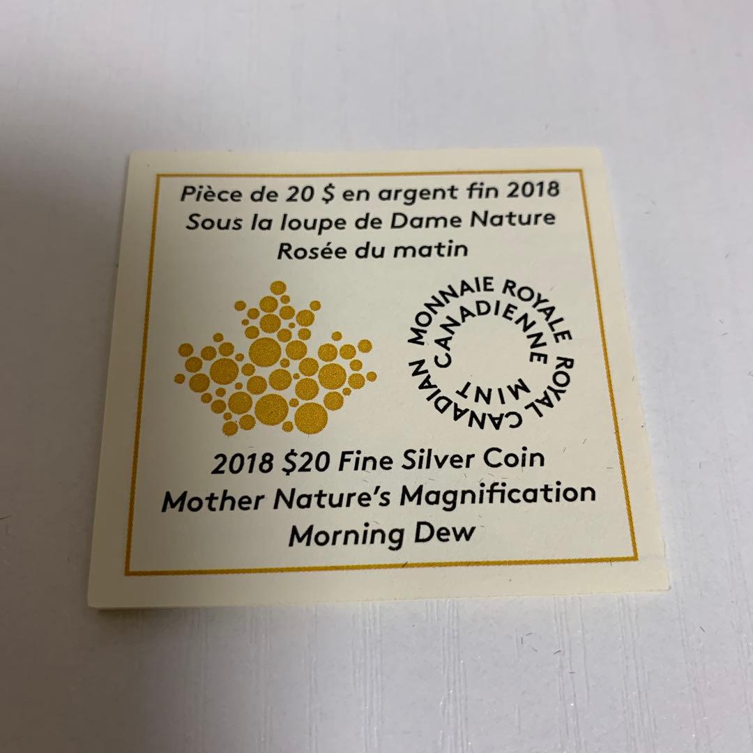 カナダ銀貨　朝露