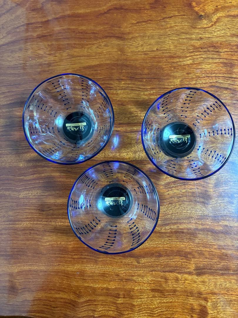 佐賀県重要無形文化財 肥前びーどろ　縄文シリーズ（大鉢3個セット）