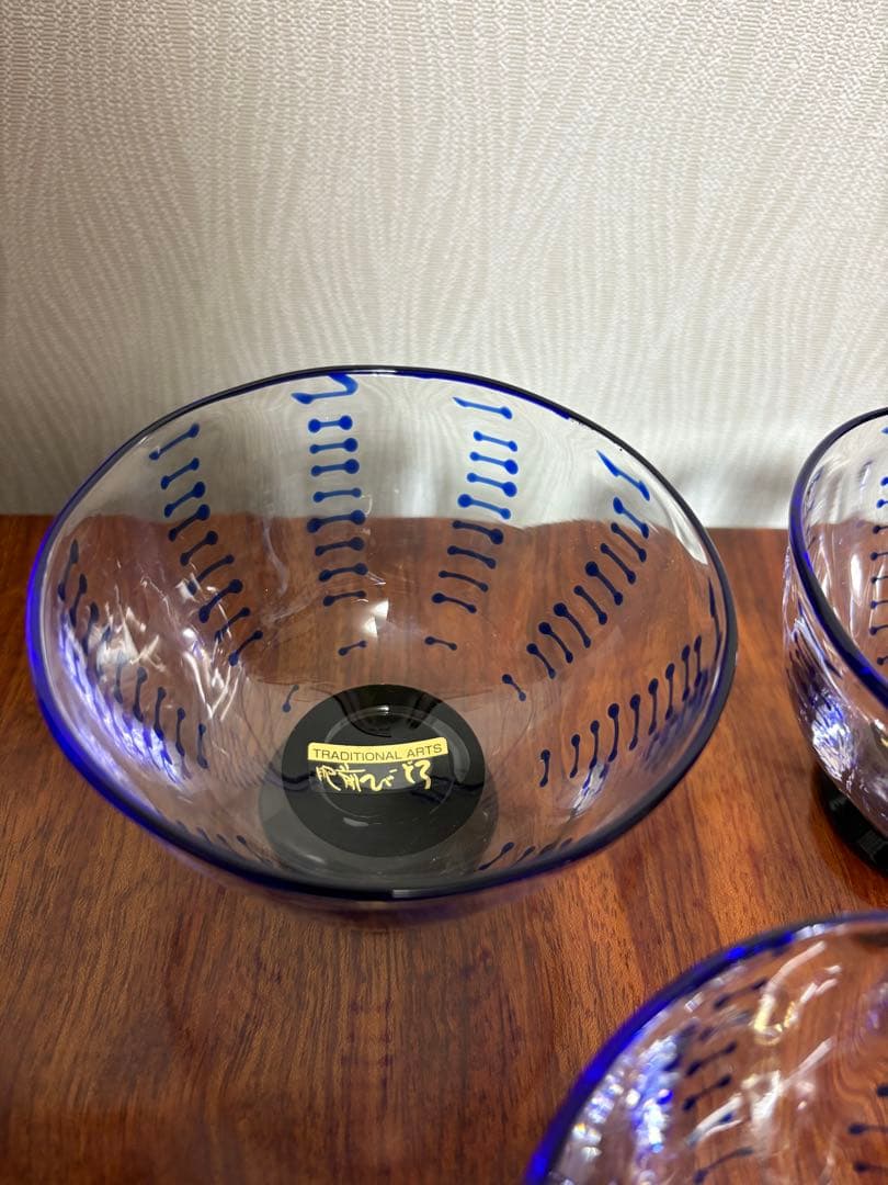 佐賀県重要無形文化財 肥前びーどろ　縄文シリーズ（大鉢3個セット）