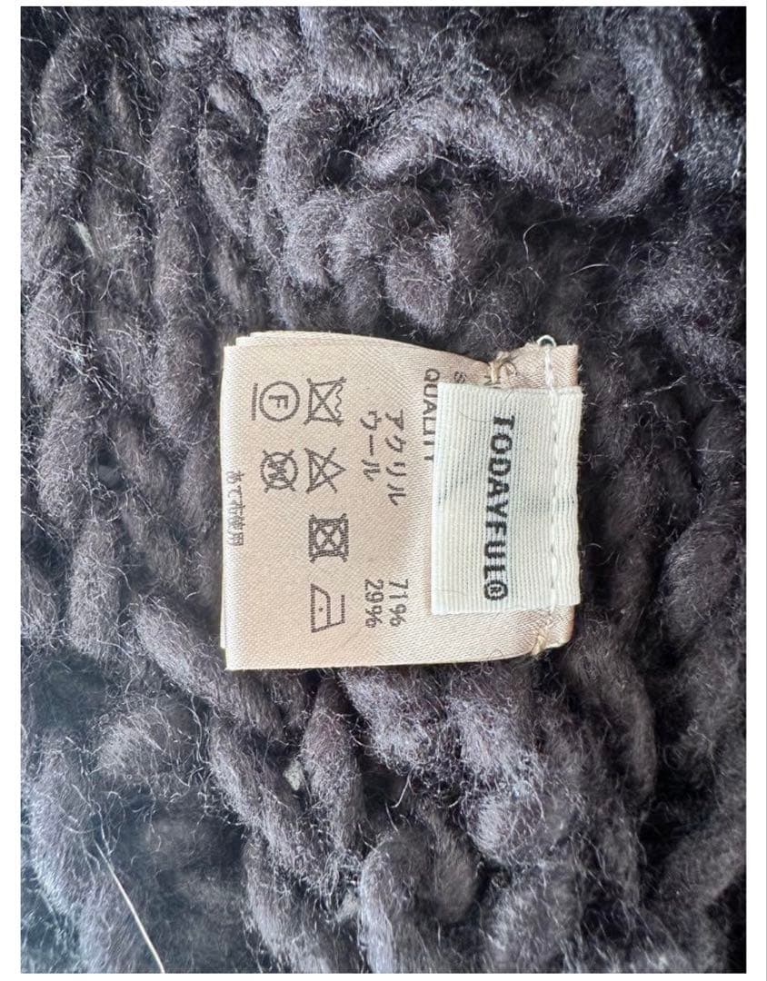 トゥデイフル　チャンキーハンドニット