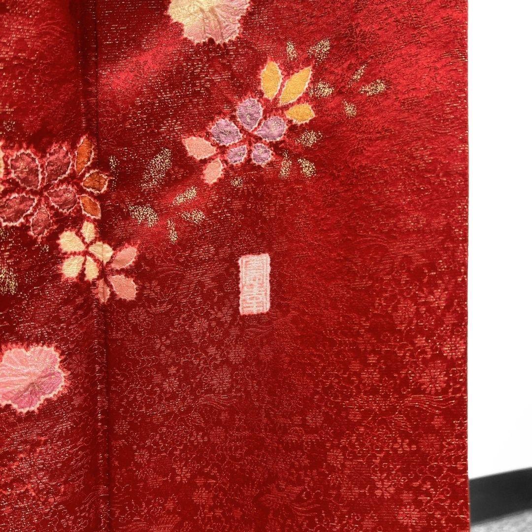 徳永憲峰　桐屋翠山工房　金通し　辻ヶ花模様　振袖　成人式 着物 032a p