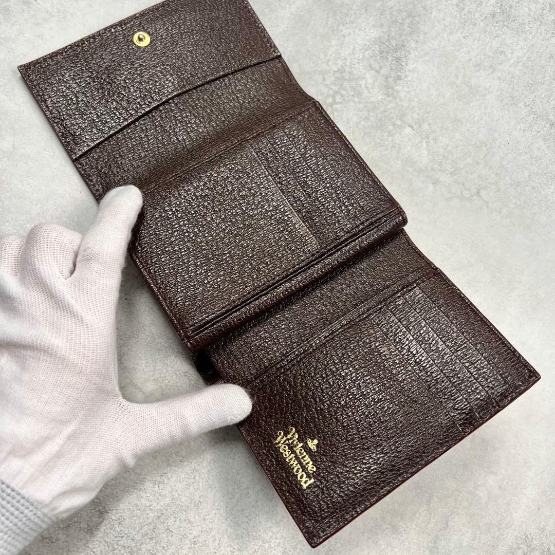 専用　Vivienne Westwood レザー ブラウン 折り財布 8179