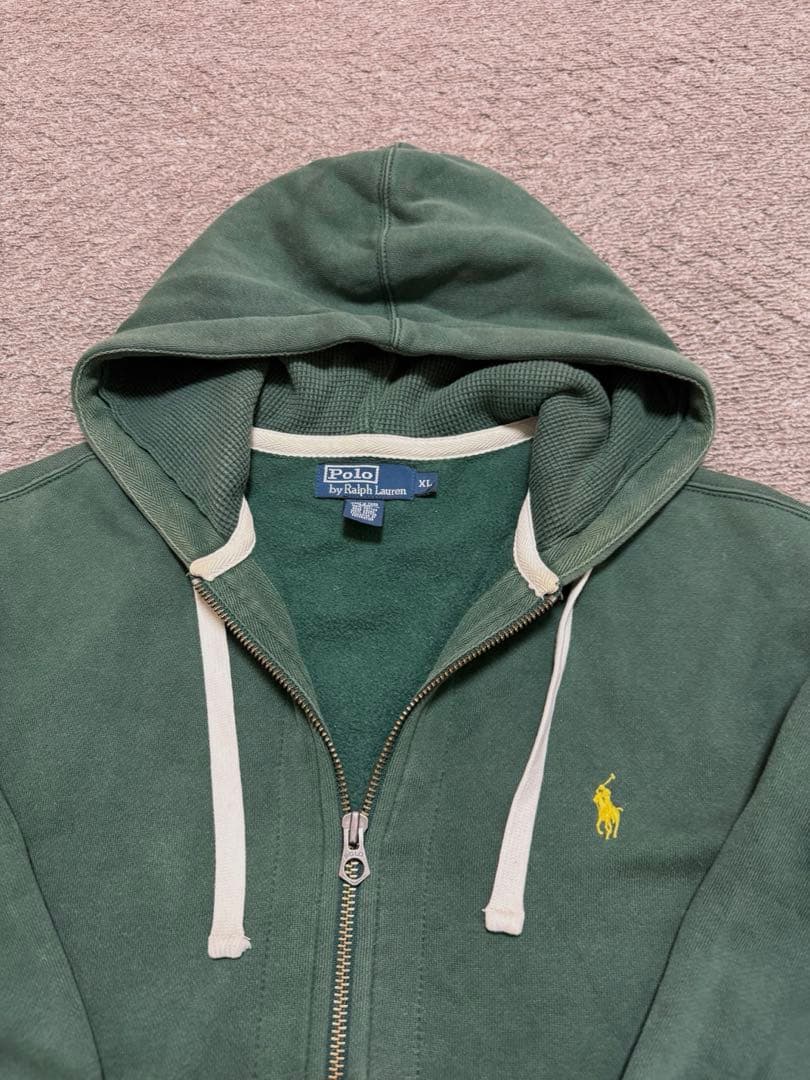 【古着】Polo by Ralph Lauren グリーンパーカー XL