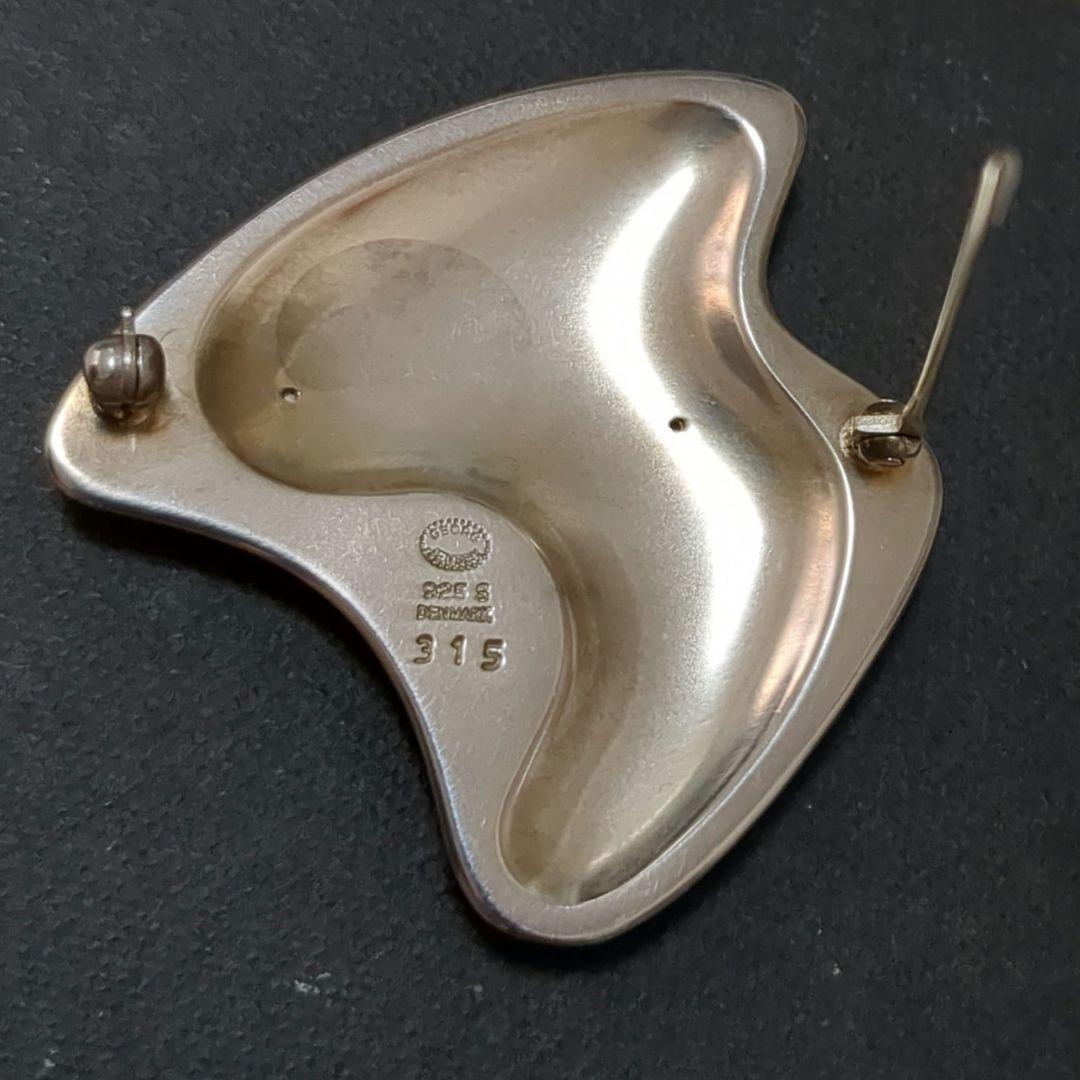 ★希少　ジョージ ジェンセン アメーバ ブローチ 315 ヴィンテージ シルバー