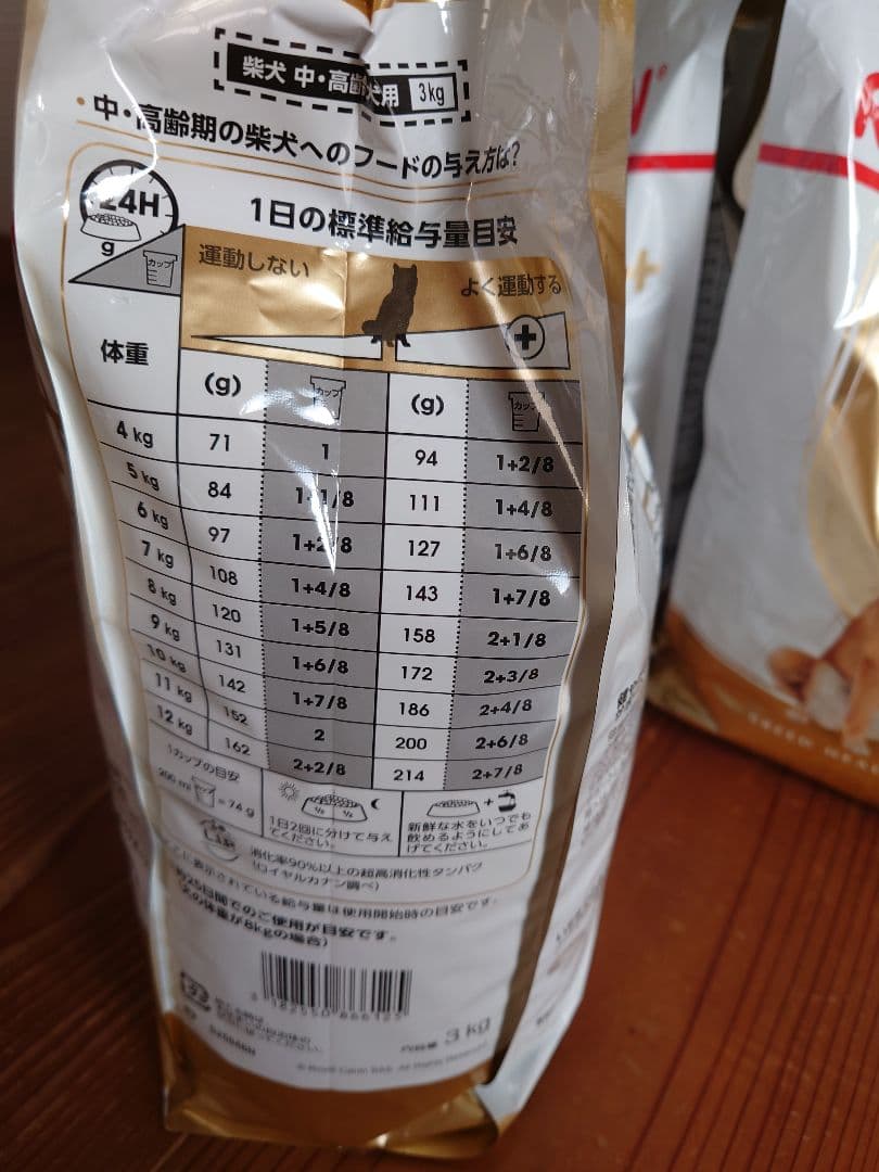ロイヤルカナン柴3kg8＋　３袋
