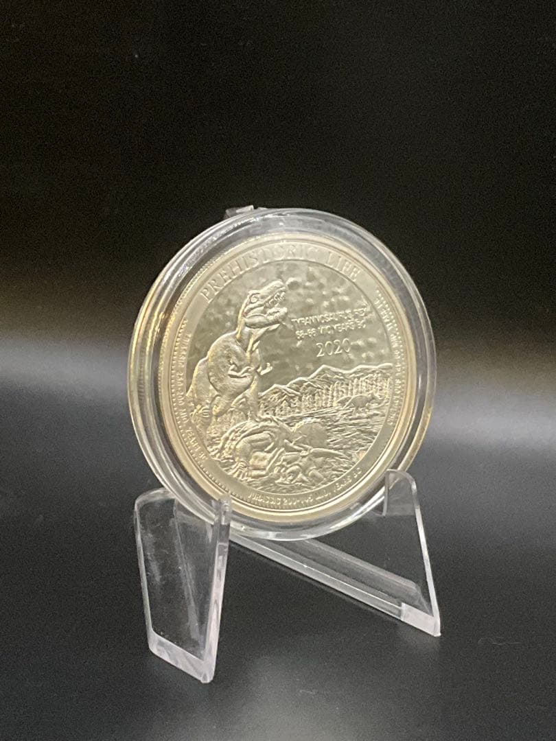 2020年プレヒストリックライフ ティラノサウルス レックス 1オンス銀貨