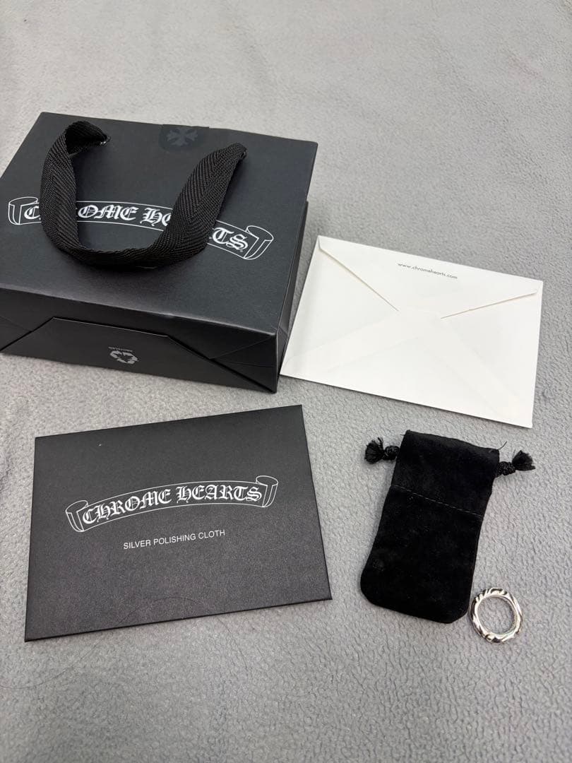美品即発送クロムハーツ　スクロールバンド　リング　指輪　US4号(JP6.5号)
