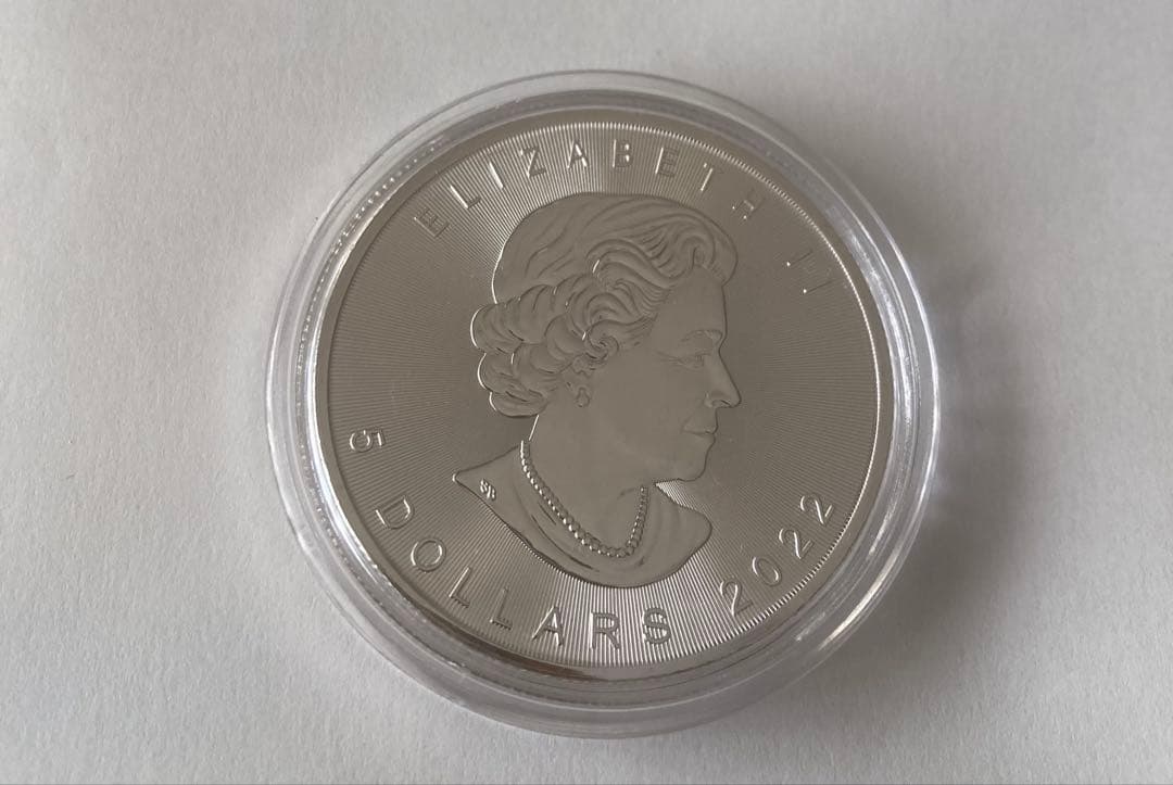 カナダ・メープルリーフ銀貨1オンス5ドル（ケース入り）