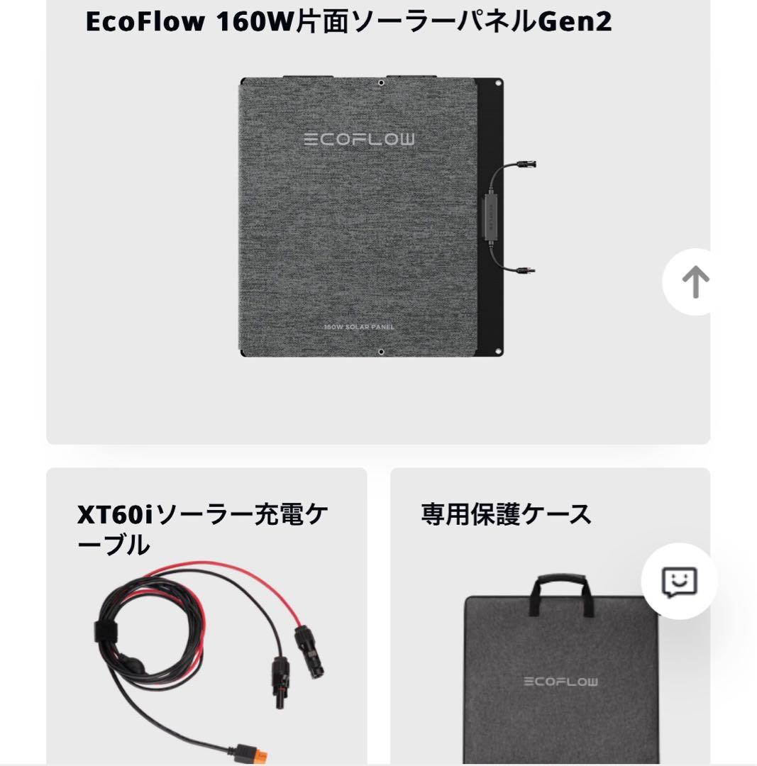ECOFLOW 160W ポータブルソーラーパネル　1回使用のみ　美品　2025