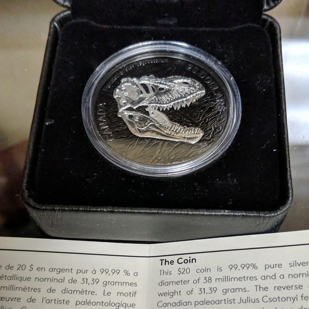 Ｔレックス化石発見記念銀貨