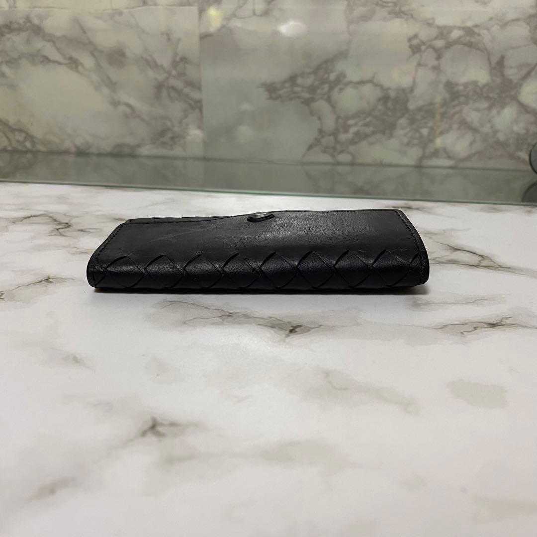 ボッテガヴェネタ キーケース 6連 イントレチャート ブラック 本革 レザー