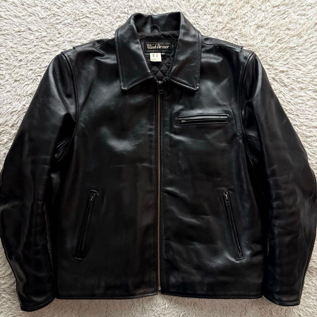 ★ホースハイド 3Ⅼ★ WIND ARMOR シングル ライダース 韓国 黒