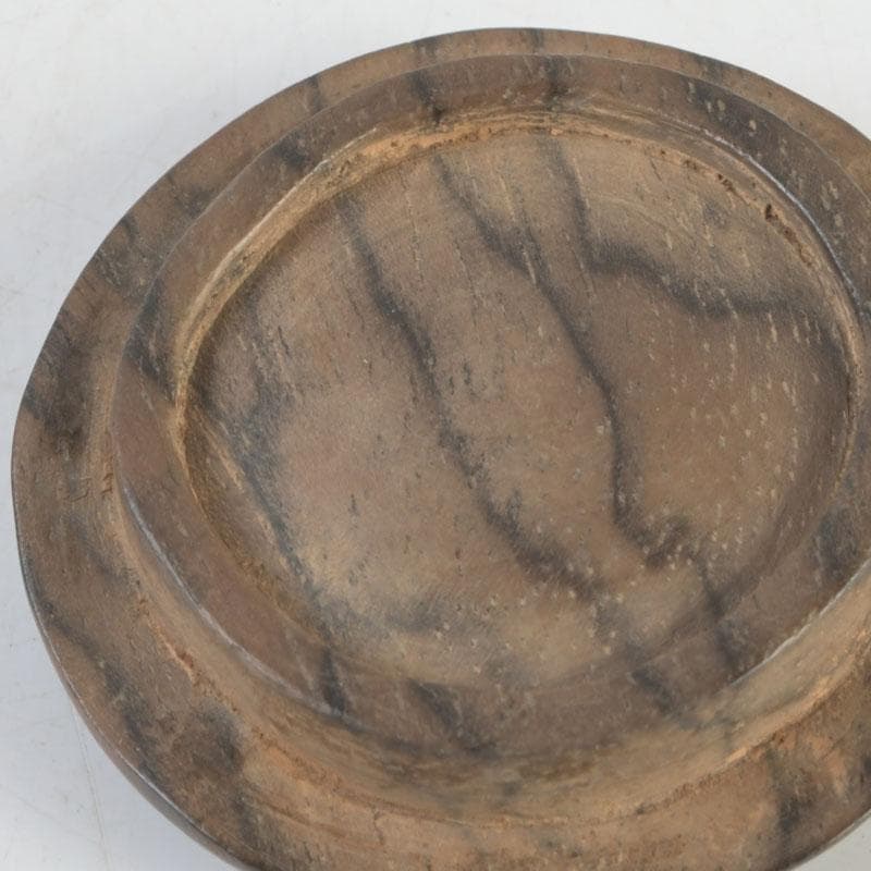 茶道具　九谷焼　古九谷　人物文　茶入　黒柿蓋　仕覆付　V　9669