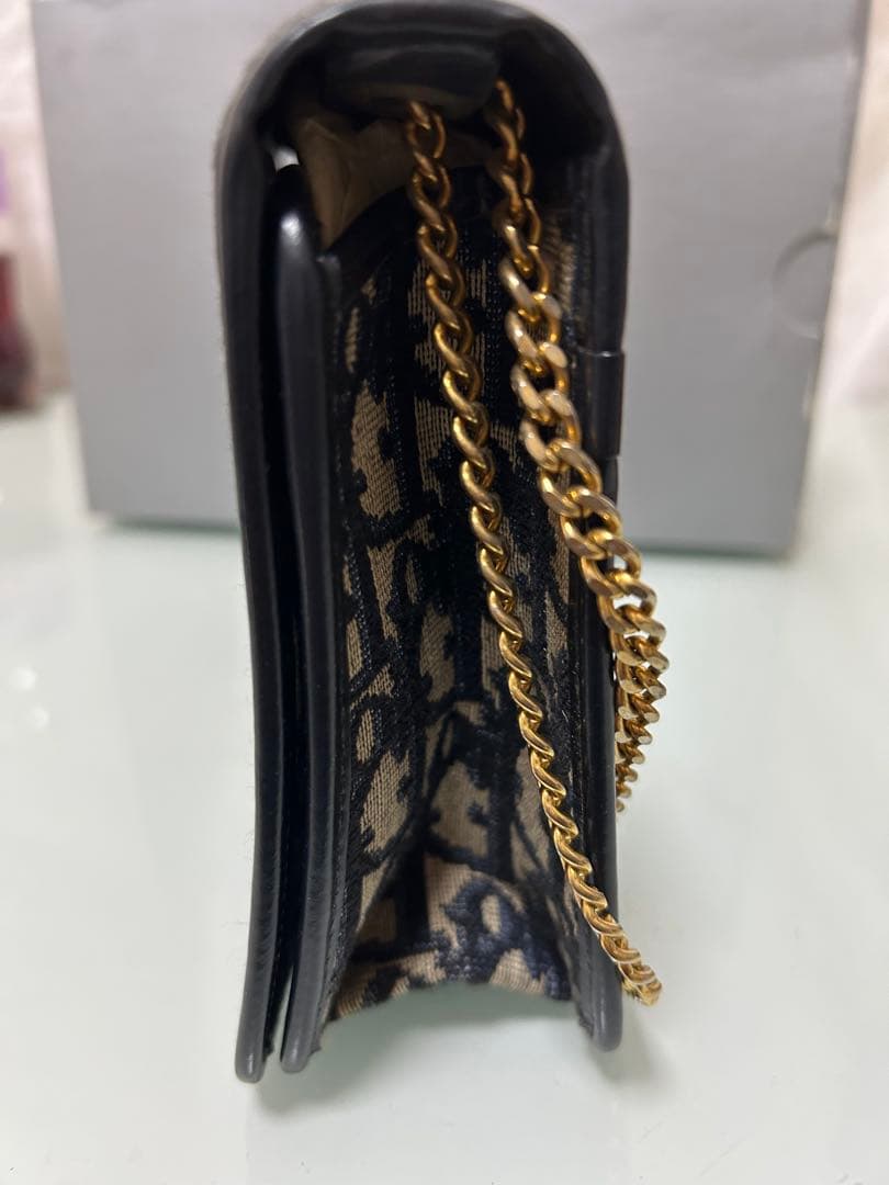 Christian Dior ショルダーバッグ ブラック×ブラウン