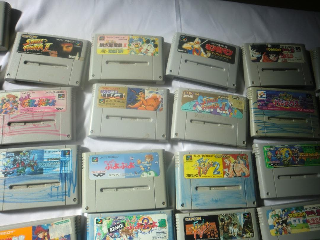 ジャンク品！スーパーファミコン本体とソフト大量まとめ売り！送料無料！