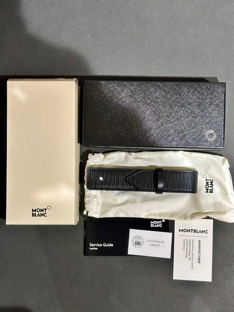 MONTBLANC ブラック レザー ペンケース