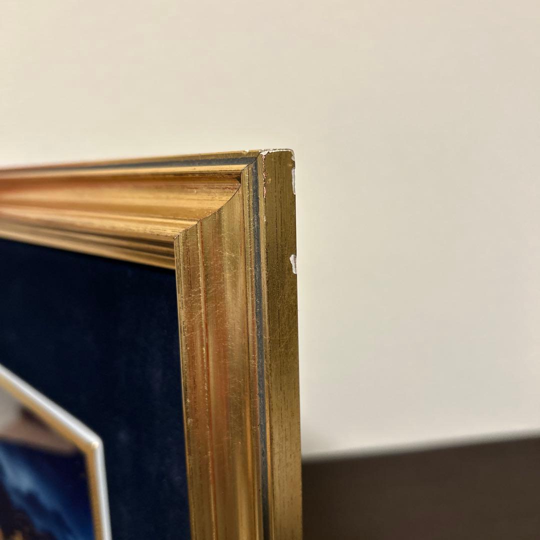 大倉陶園　陶額　シンデレラエクスプレス　額装　レリーフ　瑠璃金彩