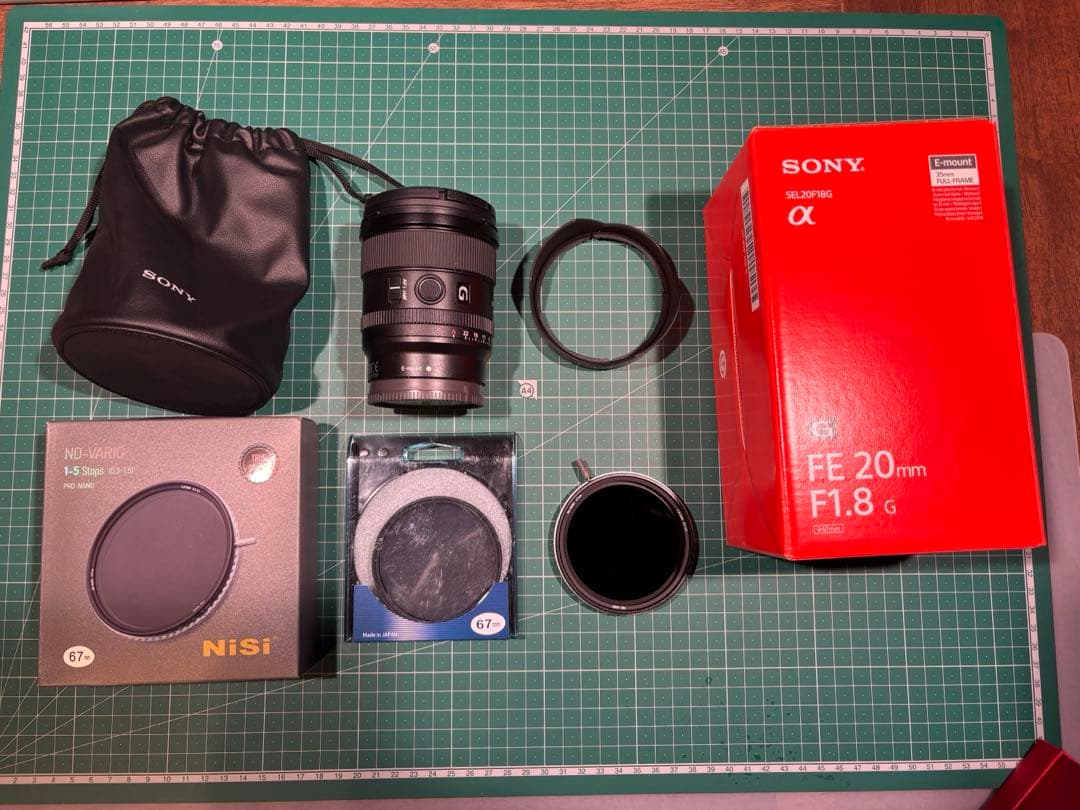 美品おまけ付FE 20mm F1.8 G SEL20F18G+可変ND