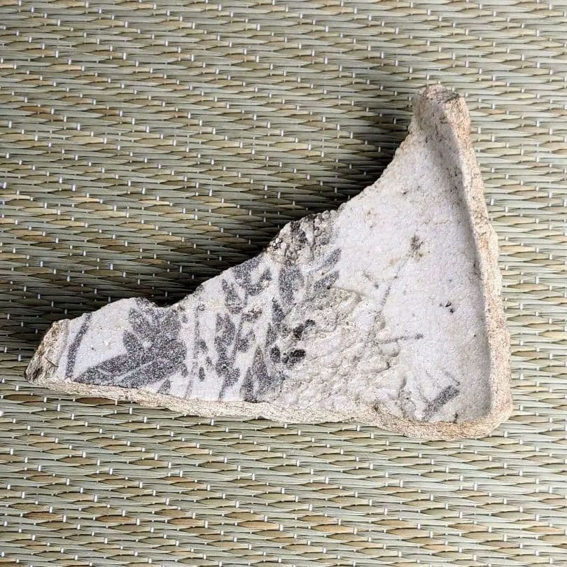 陶片　絵志野藤文鉢　桃山時代　　志野陶片　志野鉢　絵志野　桃山陶　金継ぎ