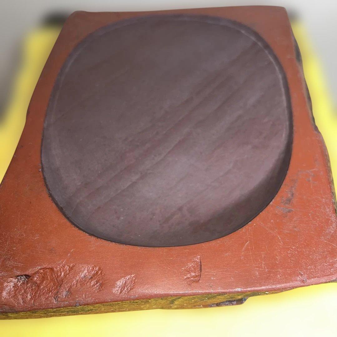 ⭕️紫雲石硯　佐藤鉄三郎　1Ｋg超え　自然硯　年代物