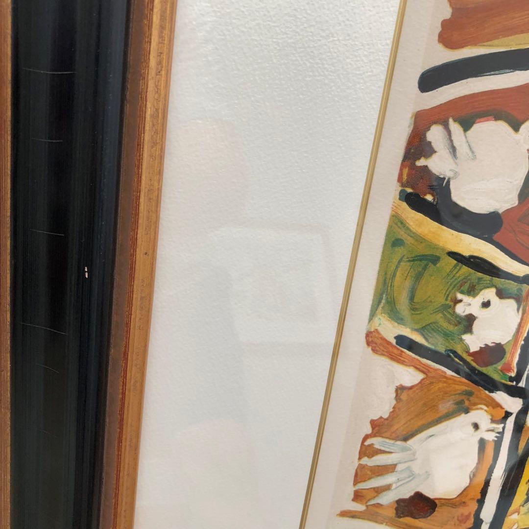 大型額装絵画 パブロ・ピカソ「鳩」ムルロ版 オリジナル・リトグラフ