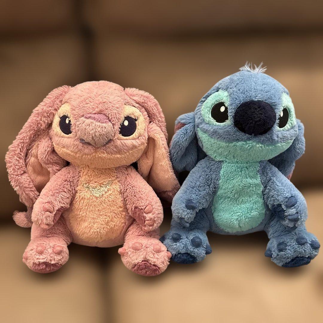 希少　ディズニー　スティッチ　エンジェル　ふわふわぬいぐるみ　2個セット