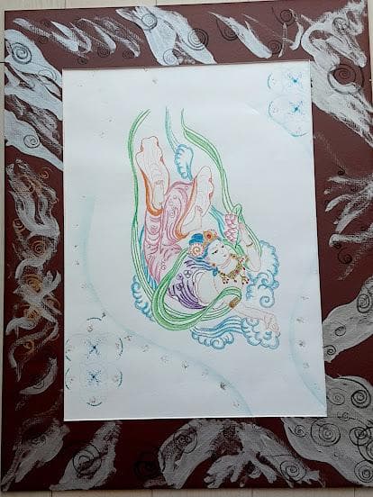 五十嵐由家　仏画373　飛天