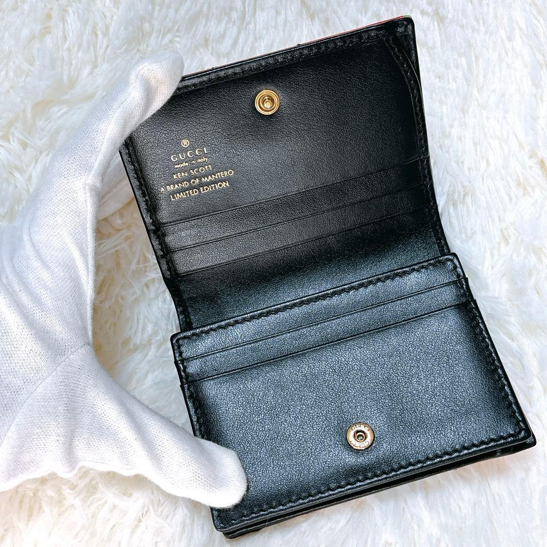 美品✨グッチ ケンスコット GGマーモント 二つ折り財布 キルティング 花柄