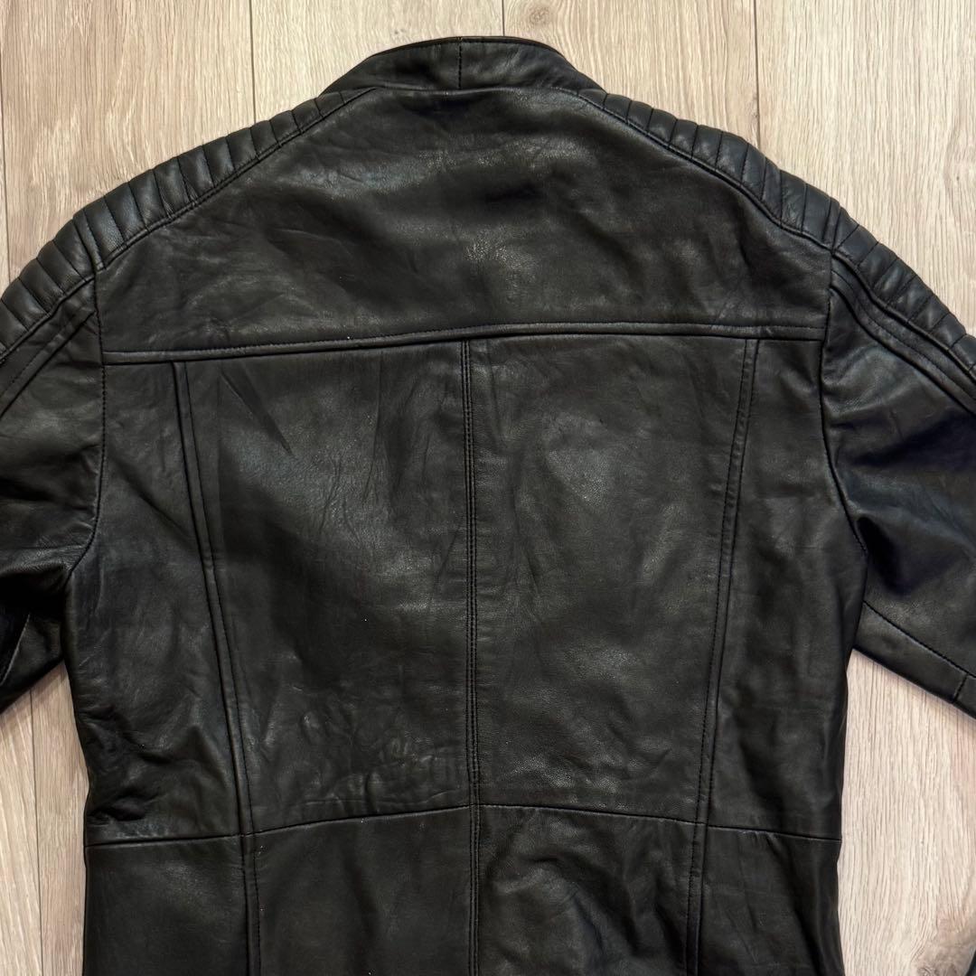 roshell 本革 レザージャケット XL ブラック ライダース ブルゾン