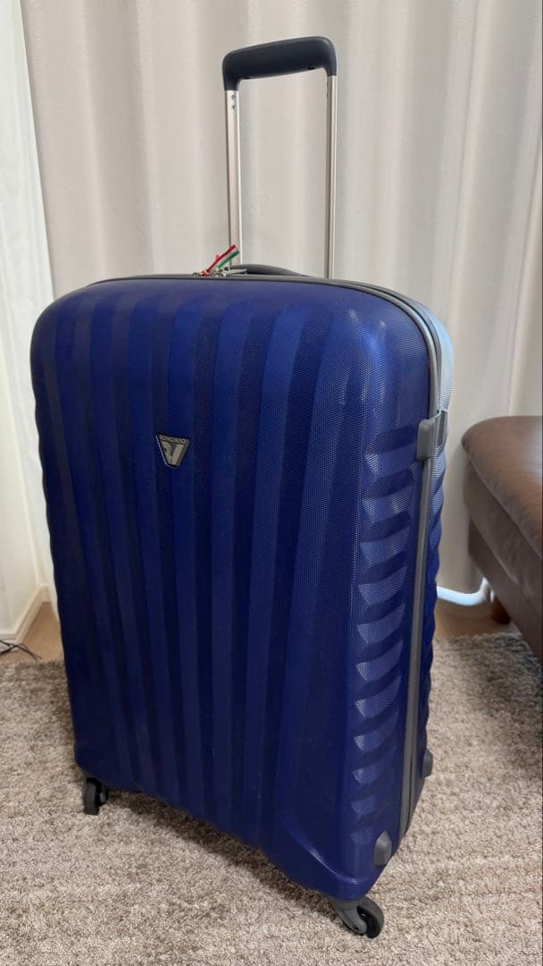 ネイビー ストライプ キャリーケース