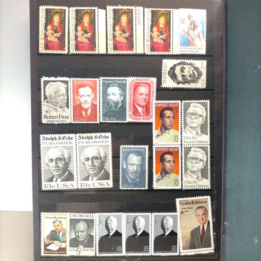 2358 外国切手 アメリカ 切手コレクション大量16ぺ一ジ分全て未使用まとめ