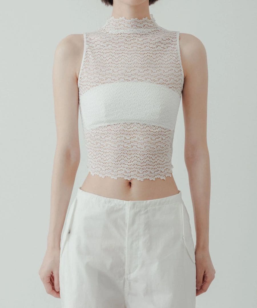 【yo BIOTOP】lace sleeveless top