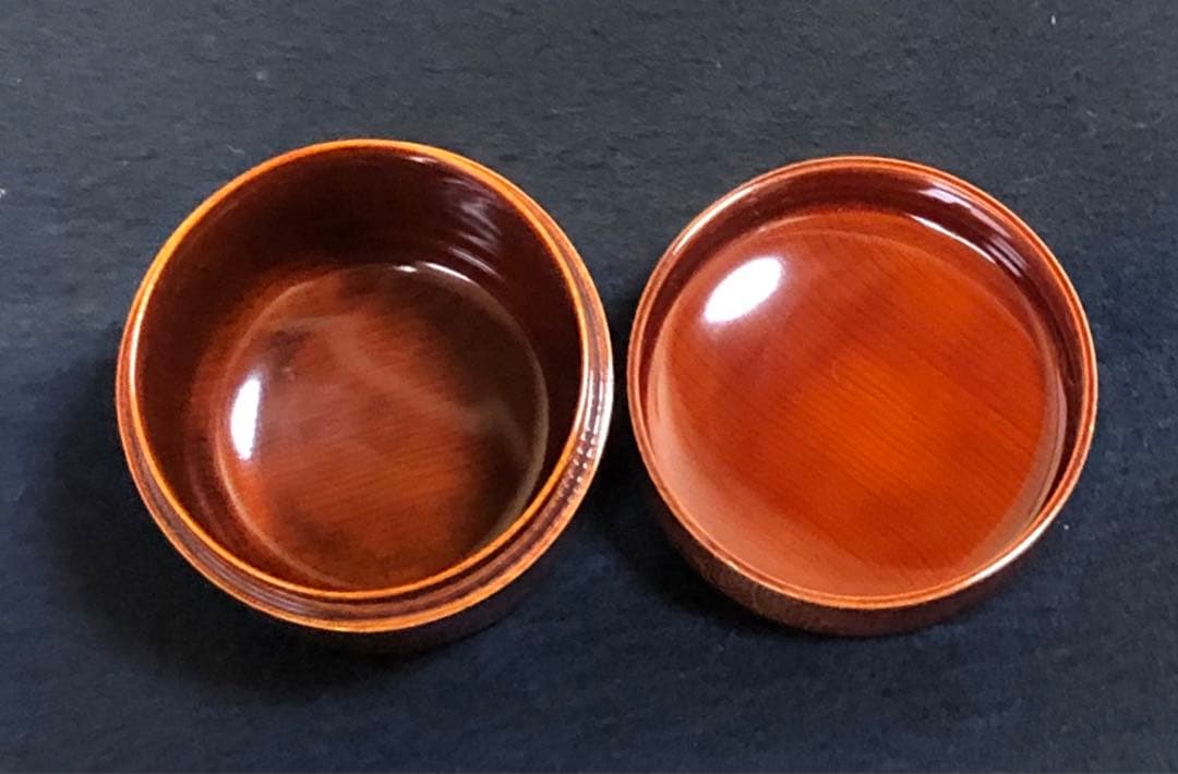 《R》春慶塗 雪吹 松唐草蒔絵 棗 塗師 聡春 共箱　260114き3