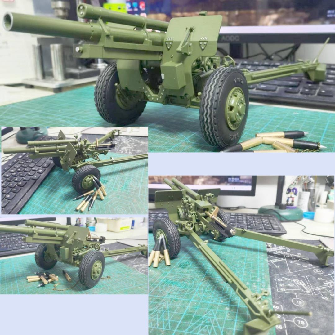 1/16スケー米105ｍｍ榴弾砲模型　１/16スケール　手作　新品