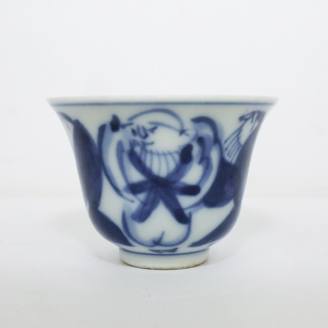 大日本永楽造 急須 湯呑み5客 セット 金彩 染付