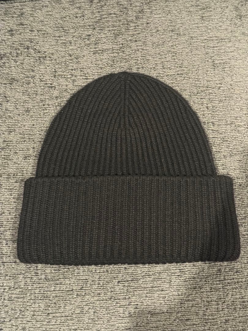 【極美品】CHANEL25B ココマーク ニット帽　ビーニー　ブラック　黒