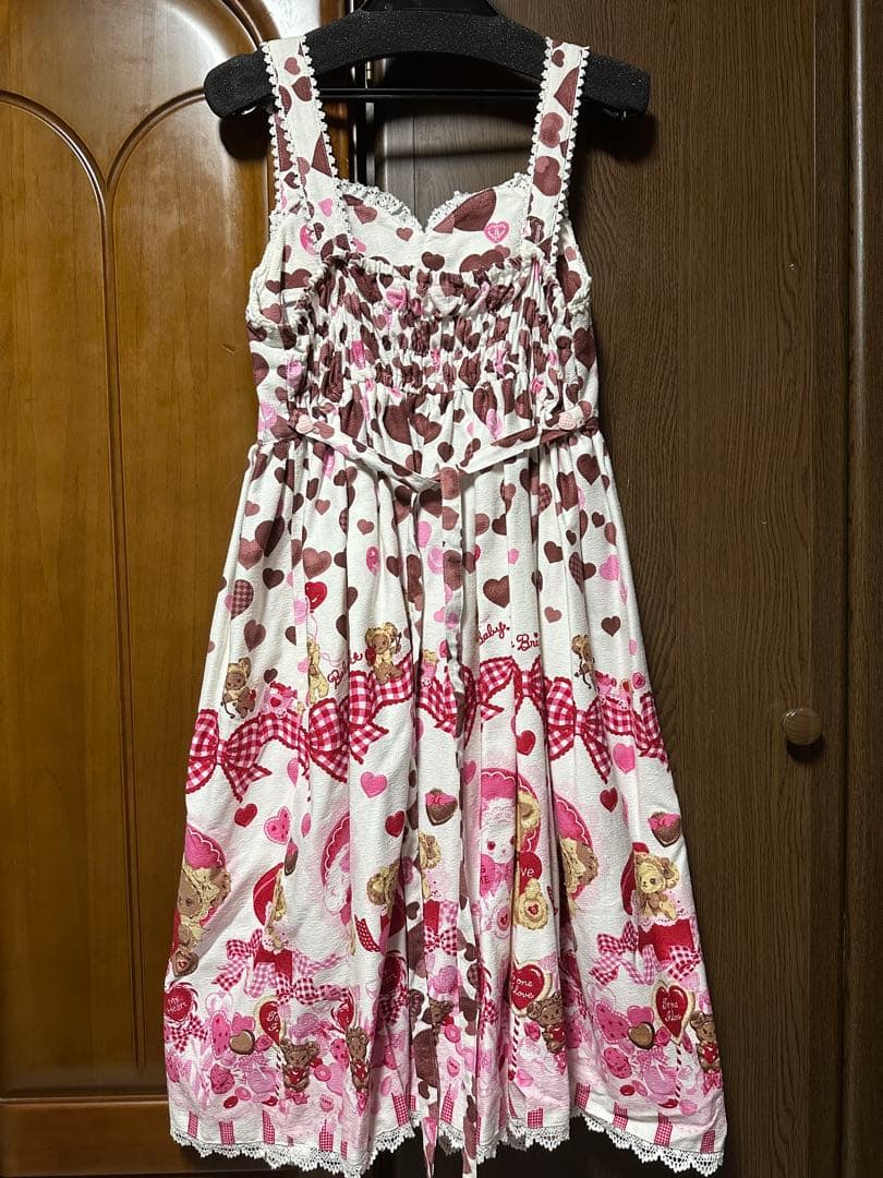 くみゃちゃんのLoveLoveValentine柄JSKⅡ＋オーバーニー