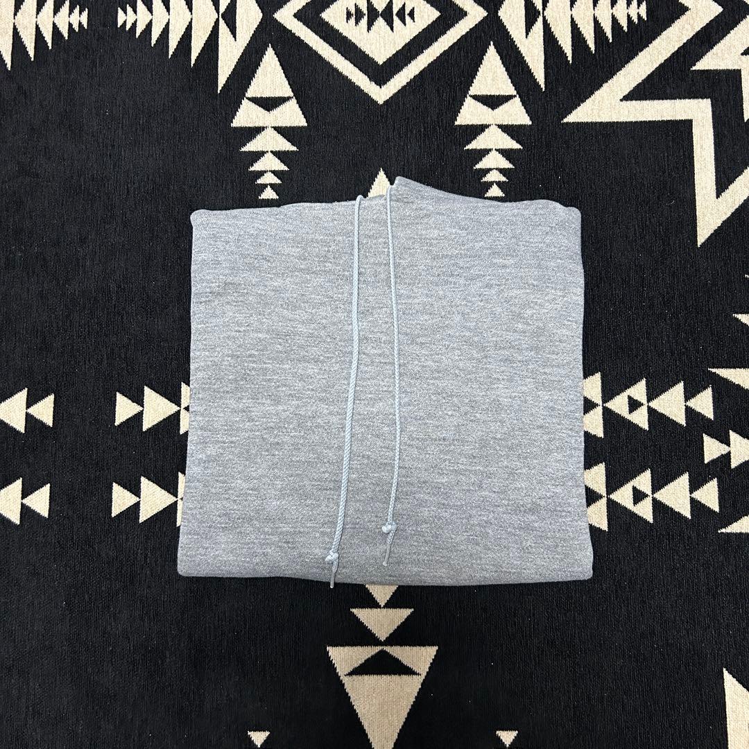 70s RUSSELL 金タグ 初期 パーカー 無地 グレー Lサイズ USA製