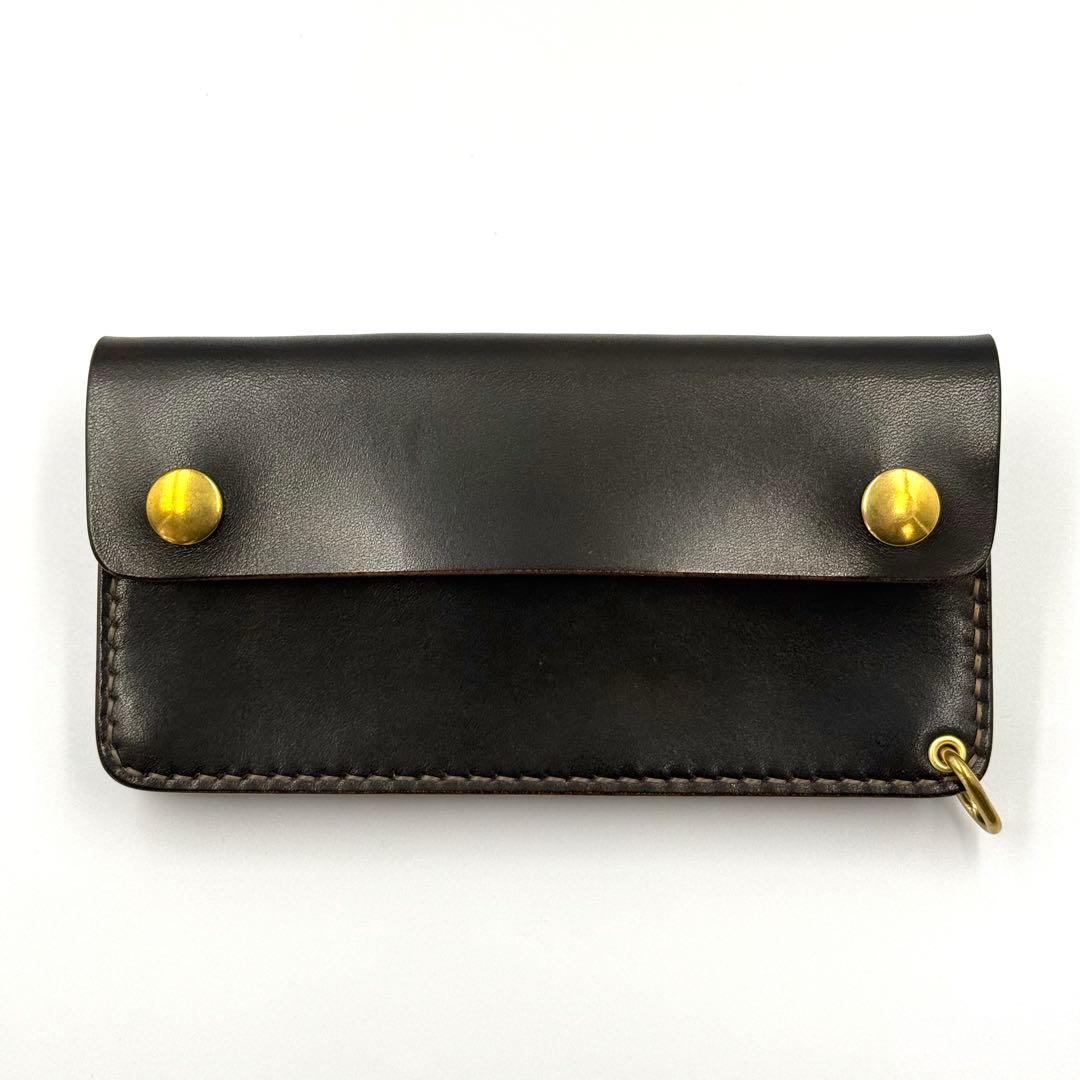 トラッカーウォレット(ブラック) タロンジッパー　3層ヴィンテージタイプ