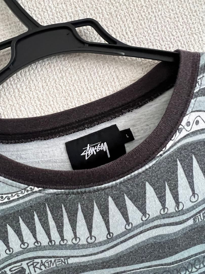 ヴィンテージ Stüssy Fragment ラスタ柄 総柄 L Tシャツ