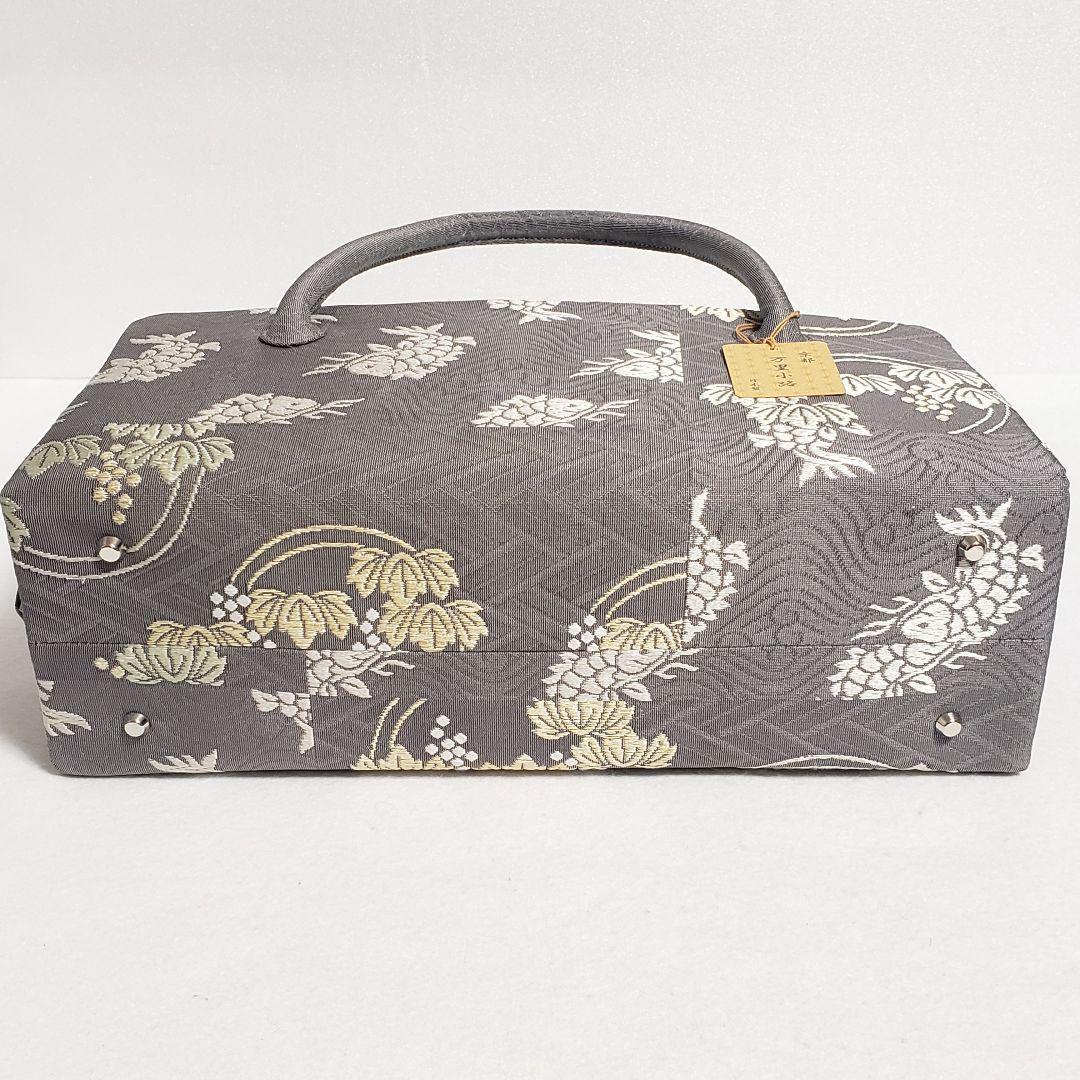 (8277)新品 利休バッグ 日本製 西陣織 帯地 和装用 あおりバッグ