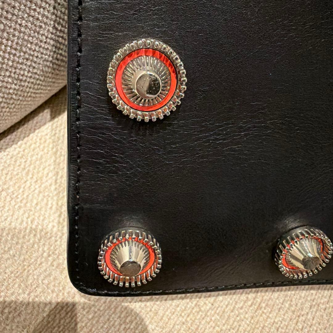 美品 DIESEL ブラックショルダーバッグ 装飾付き