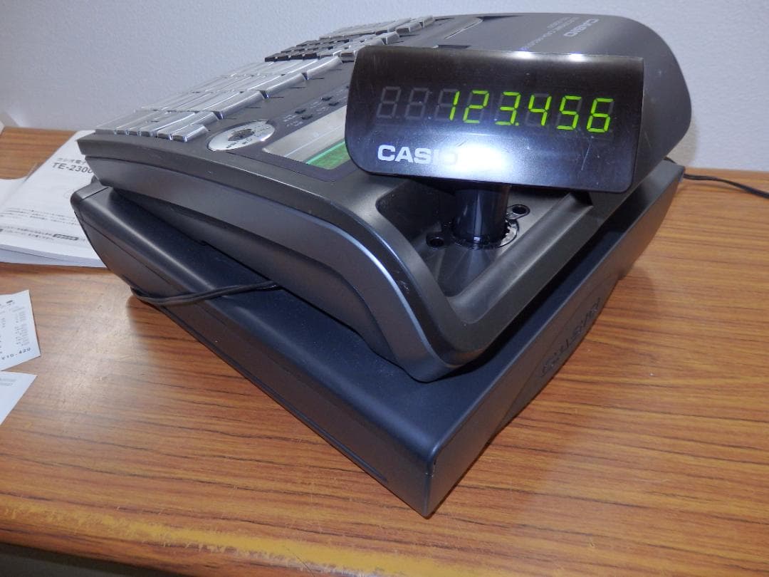 6110 設定無料 CASIO TE-2300 電子レジスター 15部門